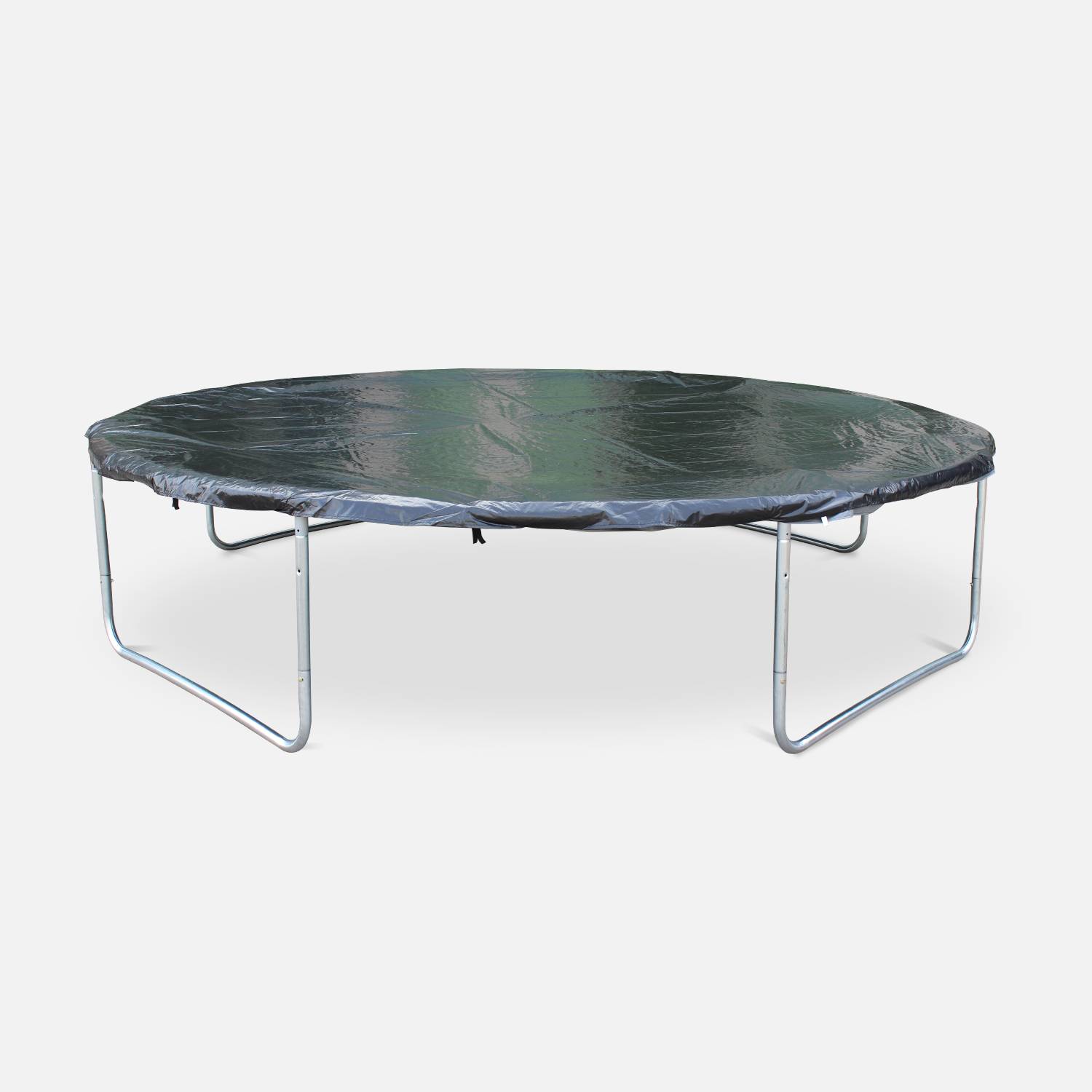 Trampolina 400cm szara z siatką zabezpieczającą, drabinką, pokrowcem, siatką na buty, zestawem kotwiącym - Mercure XXL- Trampolina ogrodowa 400 cm 4m|Jakość PRO |Standardy UE.,sweeek,Photo4