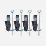 Anchoring set for trampoline - 4 pegs and straps - Compatible all sizes Photo1