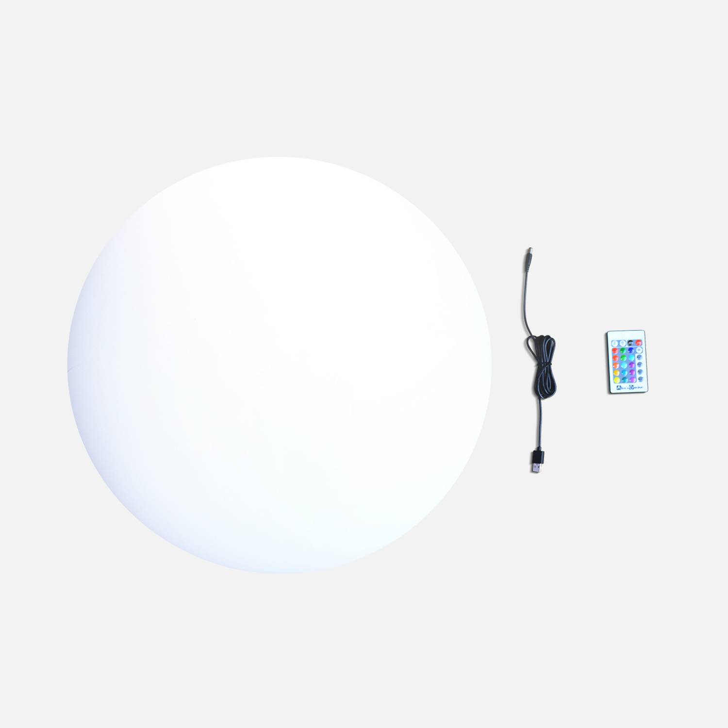 Lampada LED 50cm - Sfera decorativa luminosa,16 colori, Ø 50 cm, caricabatterie ad induzione senza fili.,sweeek,Photo5