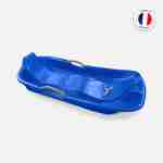 Schlitten für 2 Personen in Blau mit Bremsen, Seil und Griff, hergestellt in Frankreich Photo1