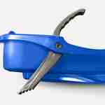 Schlitten für 2 Personen in Blau mit Bremsen, Seil und Griff, hergestellt in Frankreich Photo3