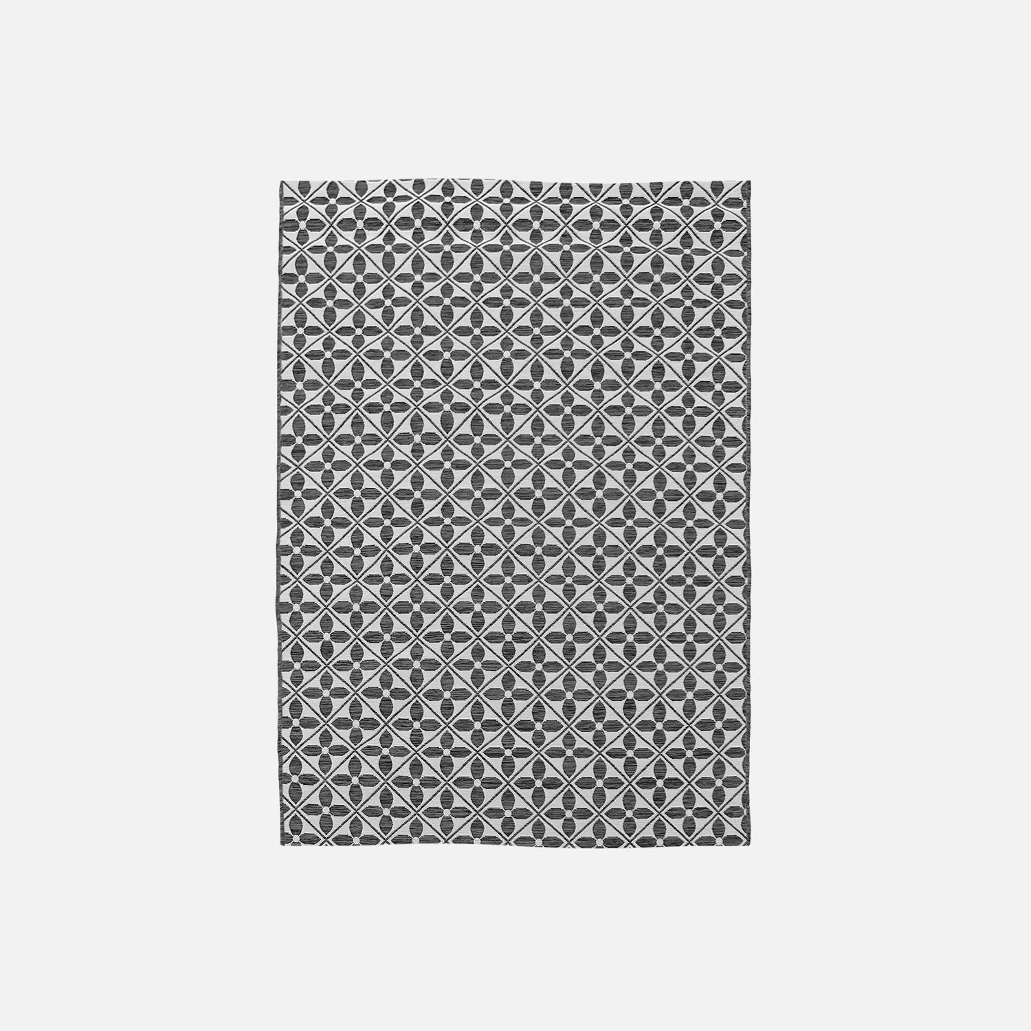 Tapis extérieur/intérieur 160 x 230 cm, densité 1,15 kg/m2, motif carreaux de ciment, traité anti UV, toutes saisons Photo3