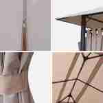 Heavy duty 3x4m gazebo with curtains - Garden tent with curtains - Divio - Beige Photo4
