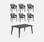 Table de jardin 160cm + 6 fauteuils graphite  | sweeek