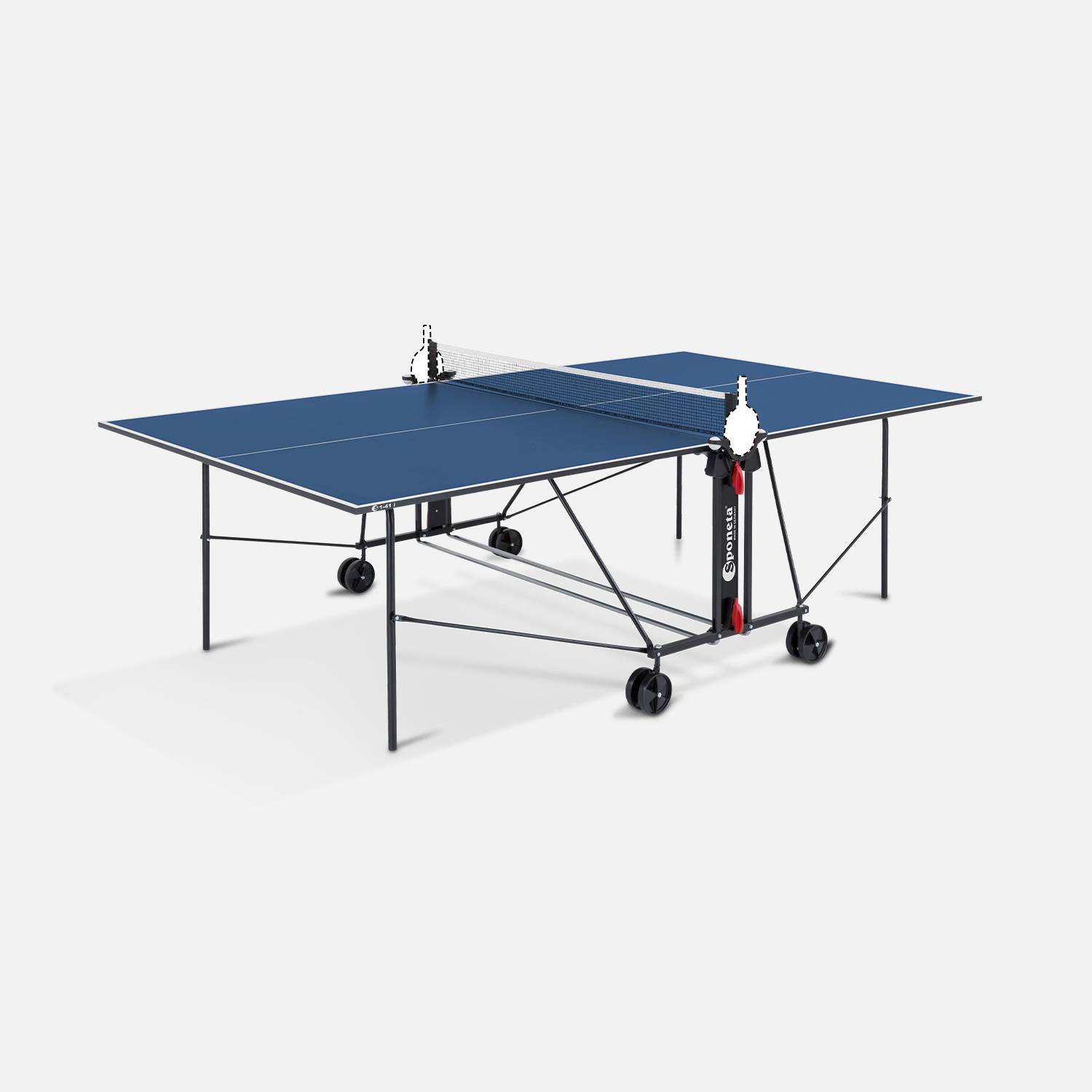 Tischtennisplatte INDOOR blau für den Innenbereich, Tischtennissport, Ping Pong Tisch | sweeek