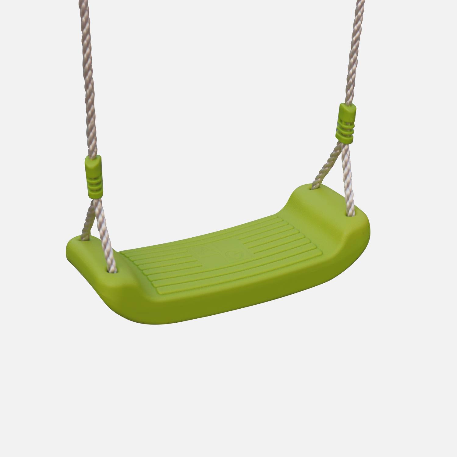 Wooden swing set with 2 swings and 1 double-seat glider - pressure-treated FSC pine - Naroit,sweeek,Photo2