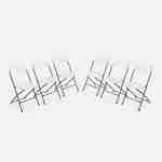 Set of 6 folding event chairs - Fiesta - plastic seats and metal frame, white Photo3