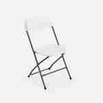 Set of 6 folding event chairs - Fiesta - plastic seats and metal frame, white Photo4
