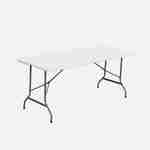 Set van 2 inklapbare partytafels van kunststof in wit 180cm Photo5