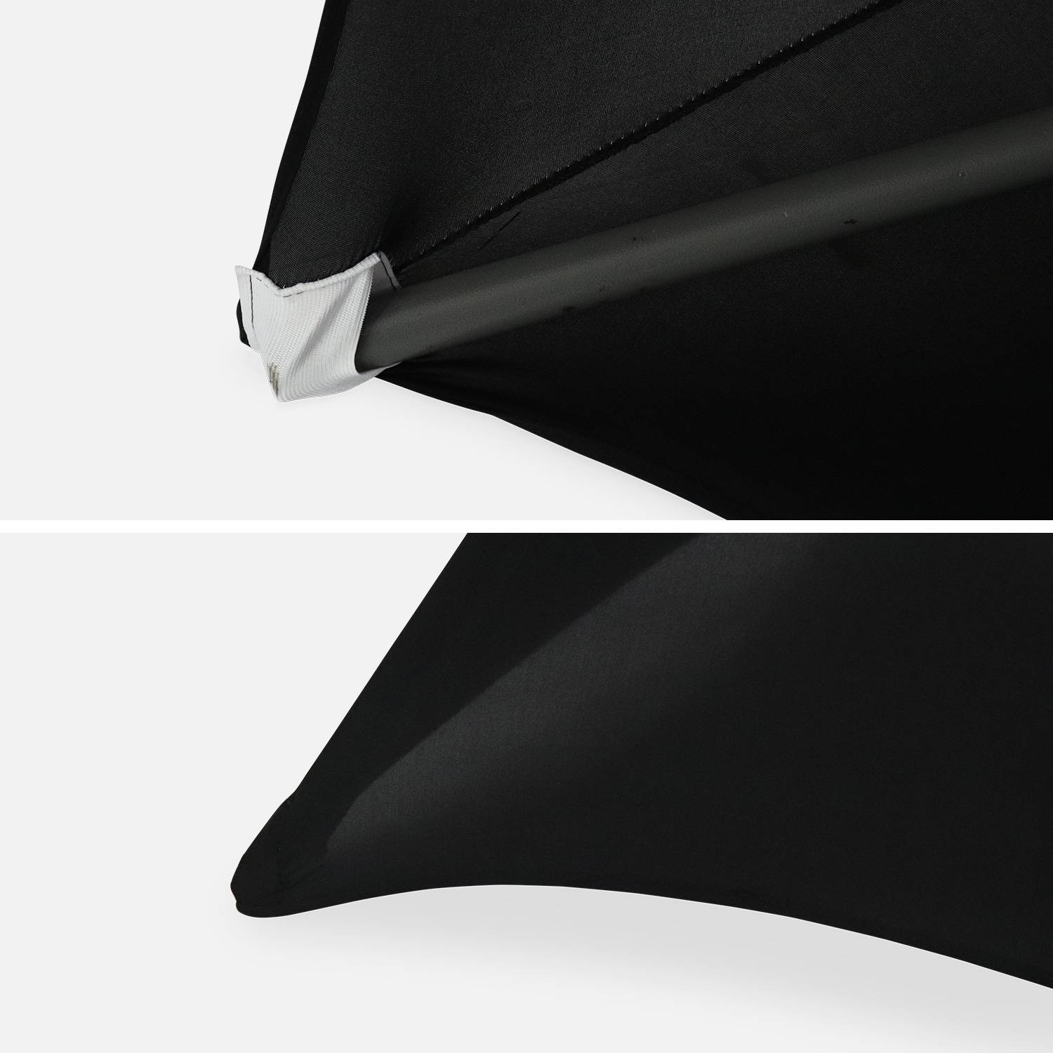 Set of 2 high tables - GALA - Mange debout, foldable, Ø80cm x 110cm + 2 black polyester covers,sweeek,Photo4