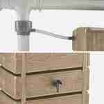 Colector de agua Grandval 300L beige imitación madera con kit de conexión al canalón incluido Photo3