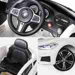 BMW Série 6 GT  blanche, voiture électrique pour enfants 12V 4 Ah, 1 place, avec autoradio et télécommande Photo3