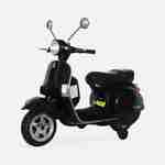 Vespa negro PX150, scooter eléctrico para niños 12V 4.5Ah, 1 asiento con autoradio Photo1