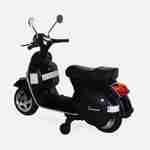 Vespa negro PX150, scooter eléctrico para niños 12V 4.5Ah, 1 asiento con autoradio Photo2