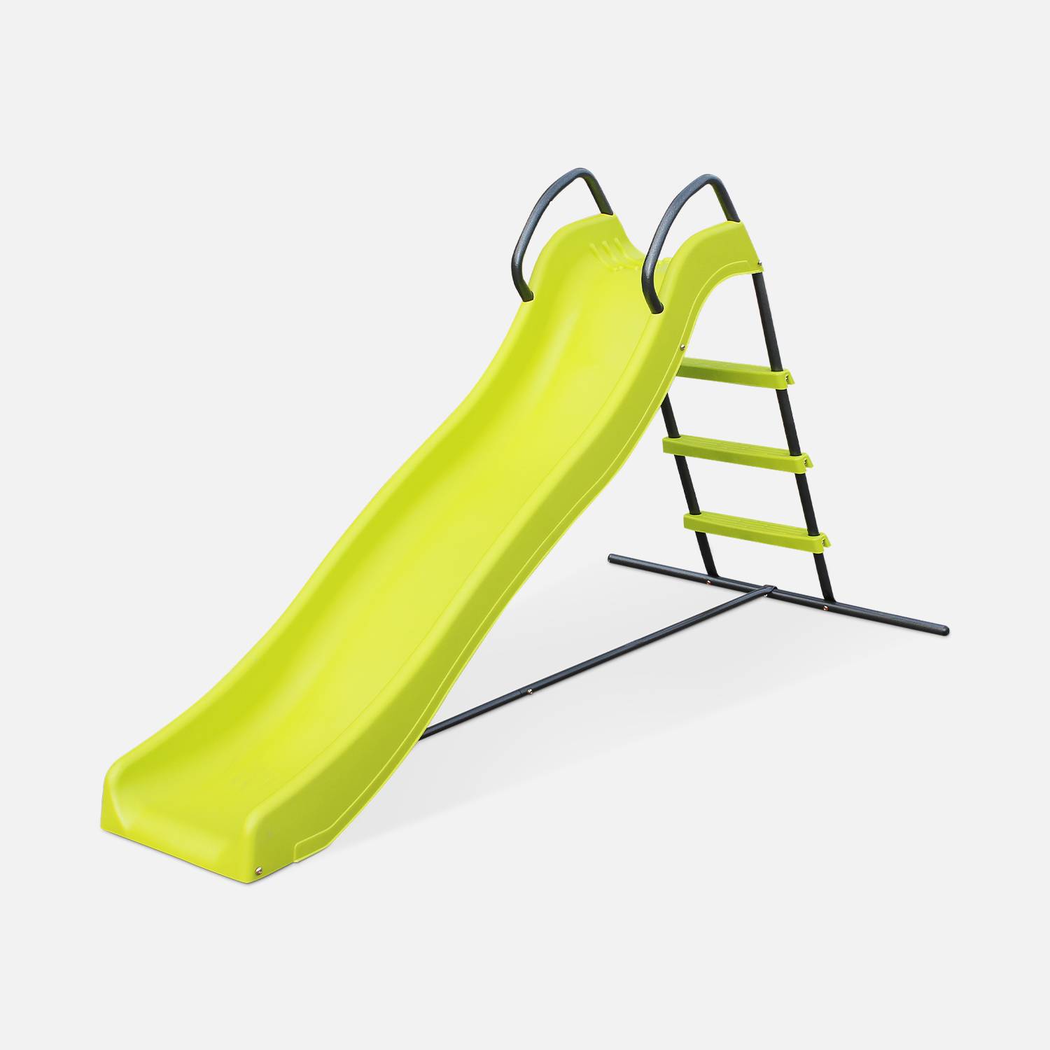 Escorrega infantil com ondas duplas, 185cm Verde - 185x95x105 cm,sweeek,Photo2