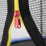 Sicherheitsnetz für sweeek Trampolin - Ø430cm, Farbe Schwarz mit gelbem Reißverschluss Photo2