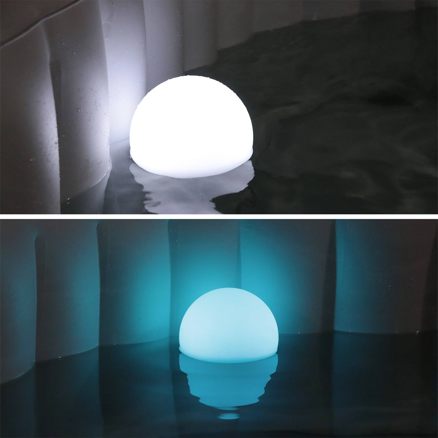 Drijvende lamp voor opblaasbare spa MSPA Ø12cm, LED voor spa, 16 kleuren, oplaadbaar, afstandsbediening Photo4