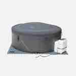 Spa MSPA gonflable rond – Mono 8 gris– nouveau modèle - Spa gonflable 8 personnes Ø190 cm avec contrôle Wifi, PVC renforcé rigide, pompe, chauffage, gonfleur, filtre, bâche, tapis de sol Photo2