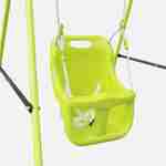 Toddler and kids garden swing, 97x147x118cm, Farou, Metal frame, Plastic seat, Green Photo6