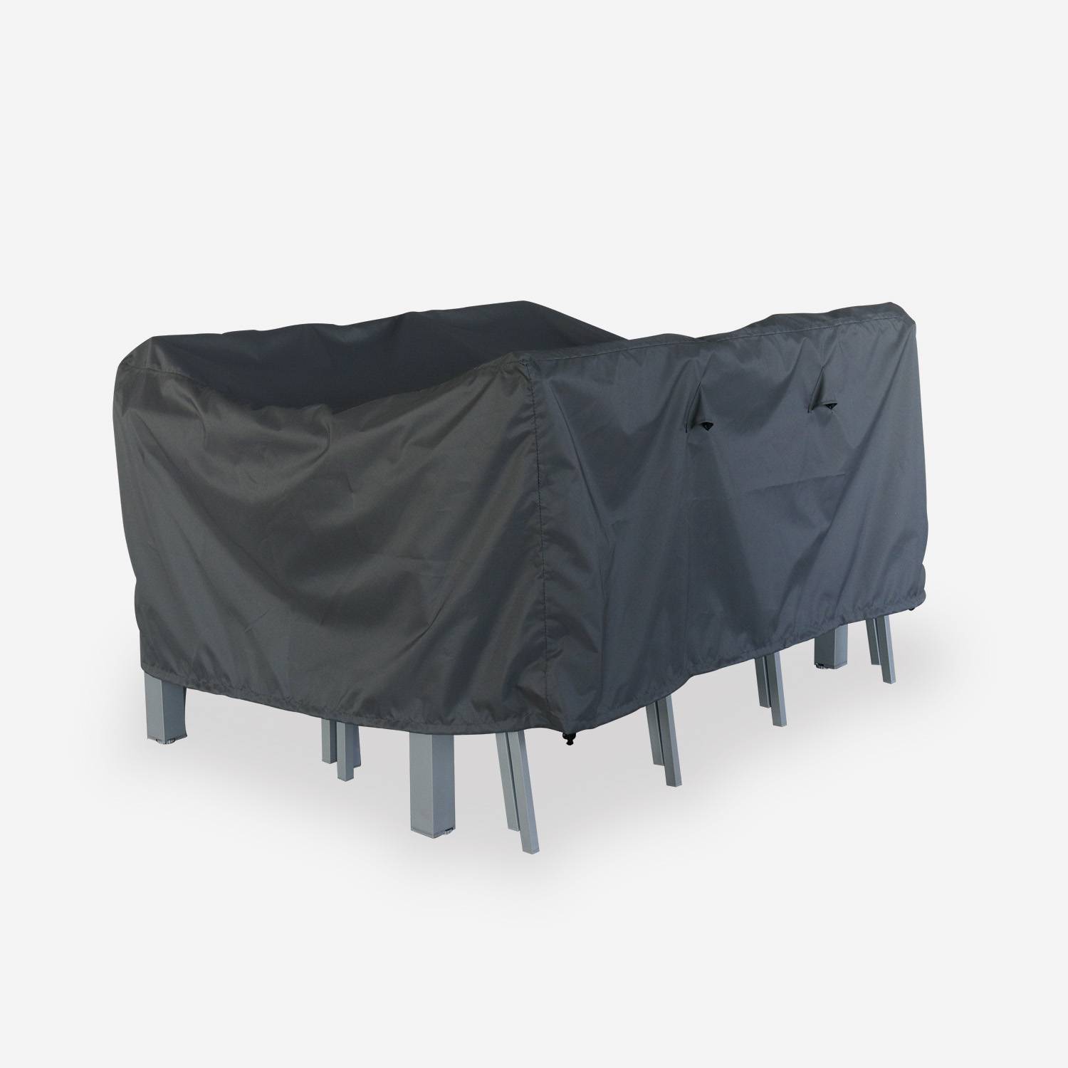 HBCOLLECTION Beschermhoes voor woonkamer/tuintafel, rond, diameter verstelbaar, polyester (130/170 cm