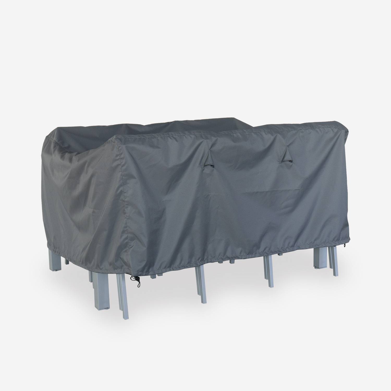 Funda protectora para mesa de jardín, Capua 150 / Chicago 210 / Orlando, Gris oscuro, 152x127x69 cm,sweeek,Photo4
