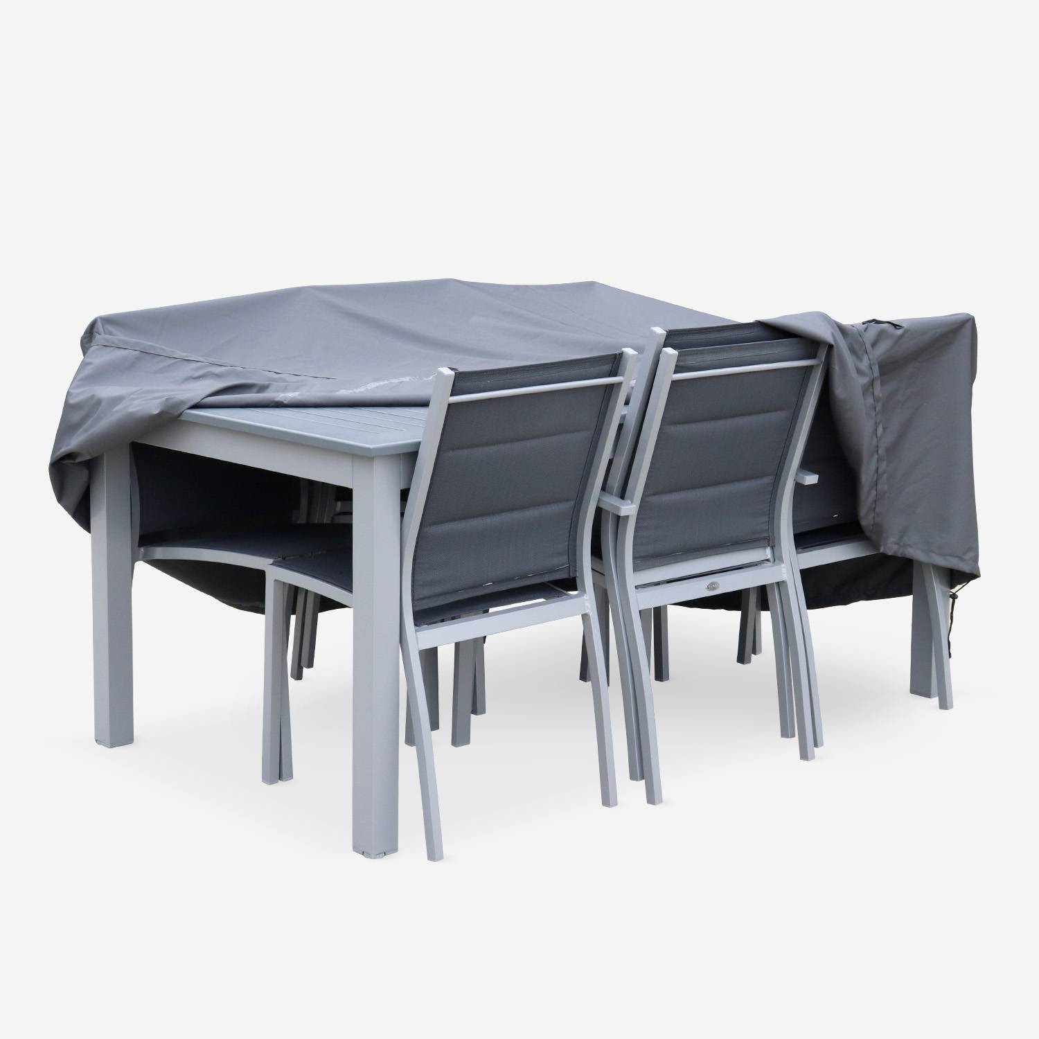 175x124cm dark grey dust cover - Rectangular, PA-coated polyester dust cover for the Chicago and Bergamo garden tables Photo3