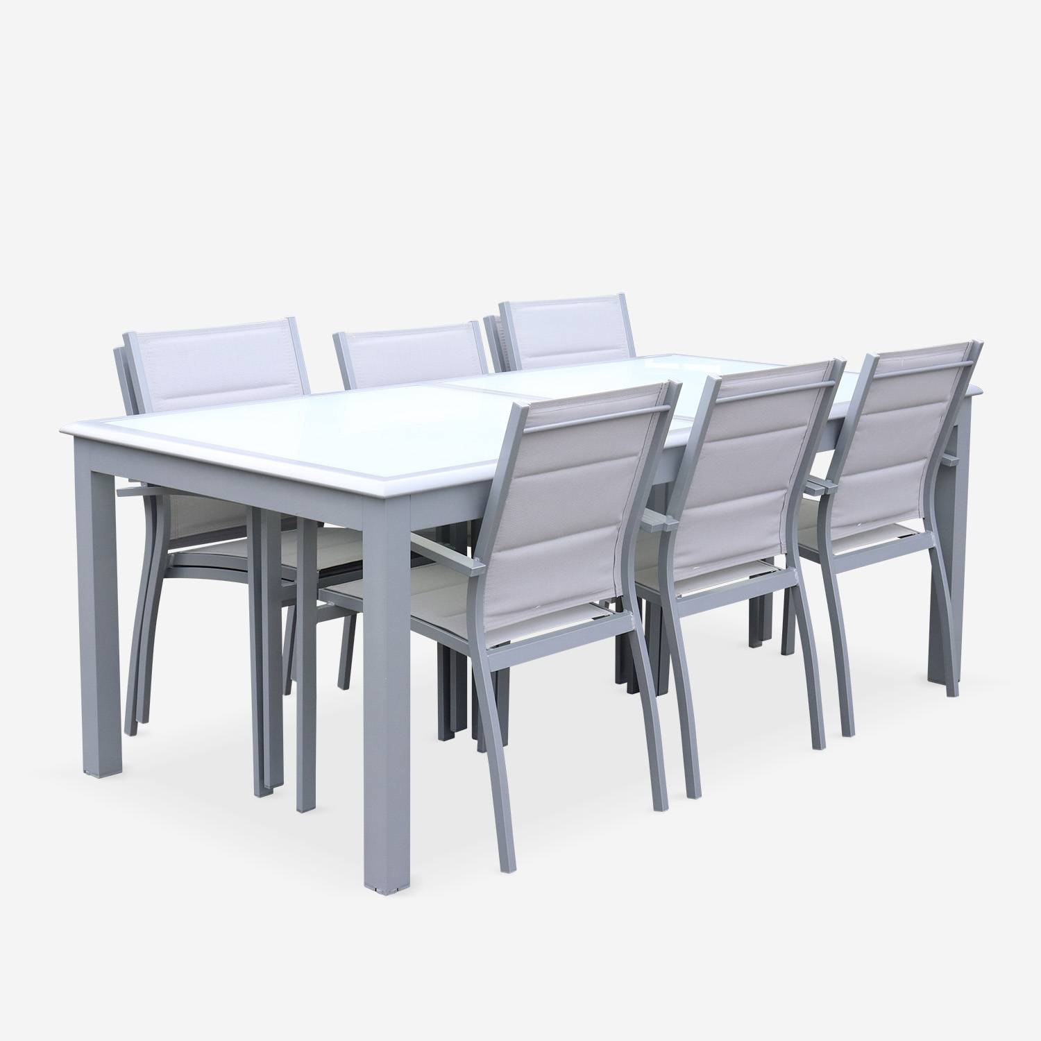Schutzhülle 202x124cm dunkelgrau - Rechteckige Plane aus PA-beschichtetem Polyester für Gartentisch Philadelphie oder Capua 180,sweeek,Photo6