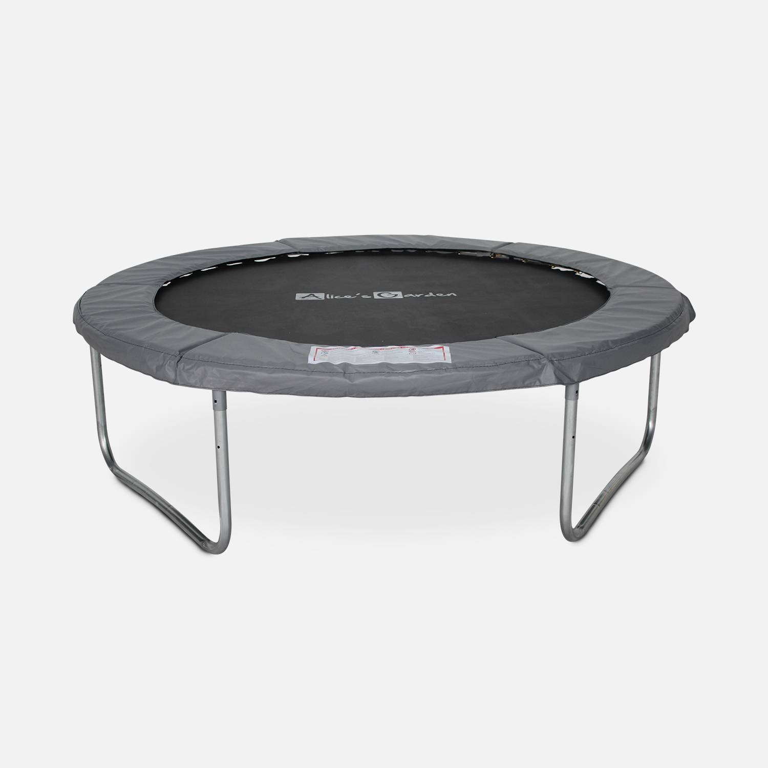 Round trampoline Ø 180cm grey with its protective net - Cassiopée - Garden trampoline 2m| PRO quality | EU standards. Photo2