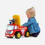 Babyrutscher Feuerwehrwagen mit aufklappbaren Sitz und Lenkrad, mit Hupe, 100% Made in France Photo5