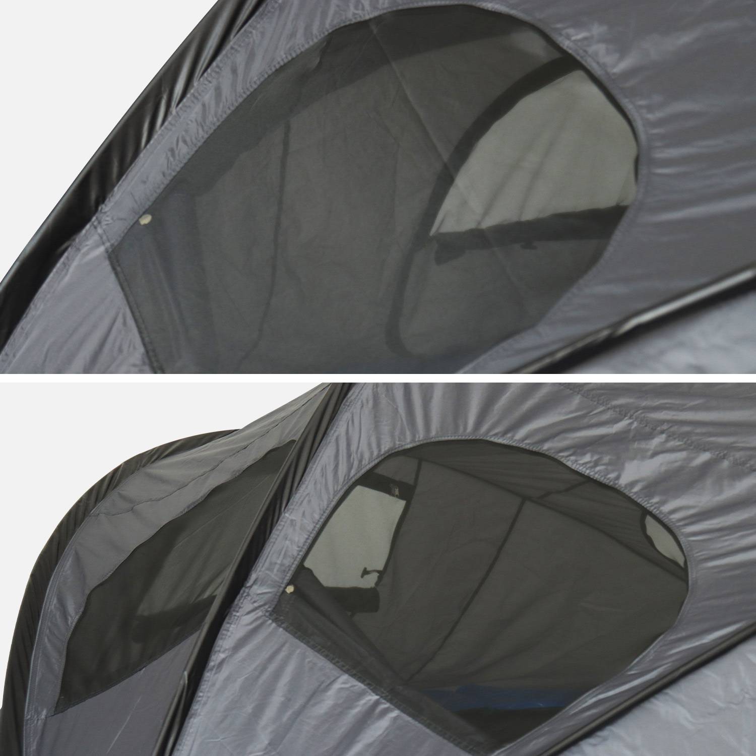 Campingzelt für Trampolin Ø305cm (Innen- und Außennetz) Polyester, UV-behandelt, 2 Türen, 4 Fenster & Transporttasche Photo4