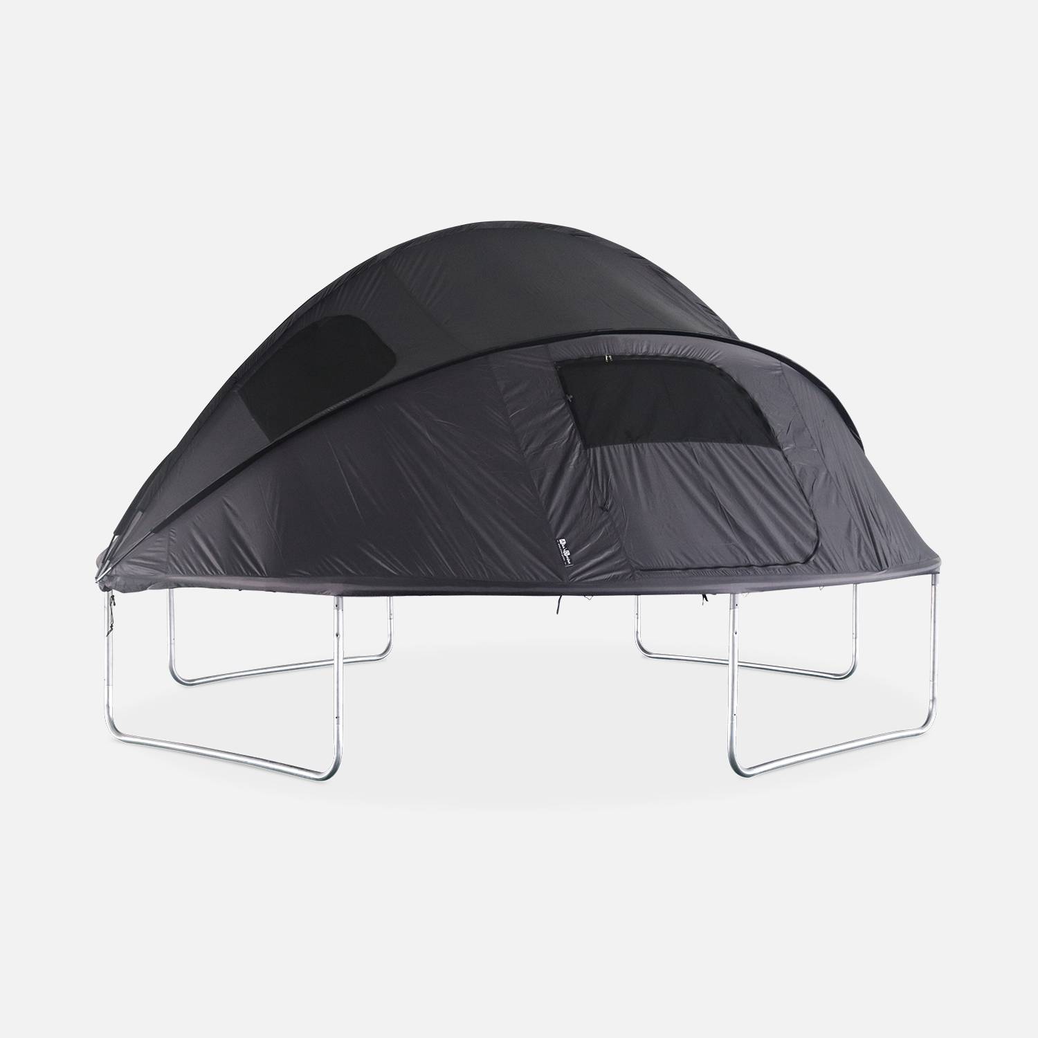 Tente de camping pour trampoline Ø430cm (filet intérieur et extérieur) polyester, traité anti UV, 2 portes, 4  fenêtres & sac de transport,sweeek,Photo1