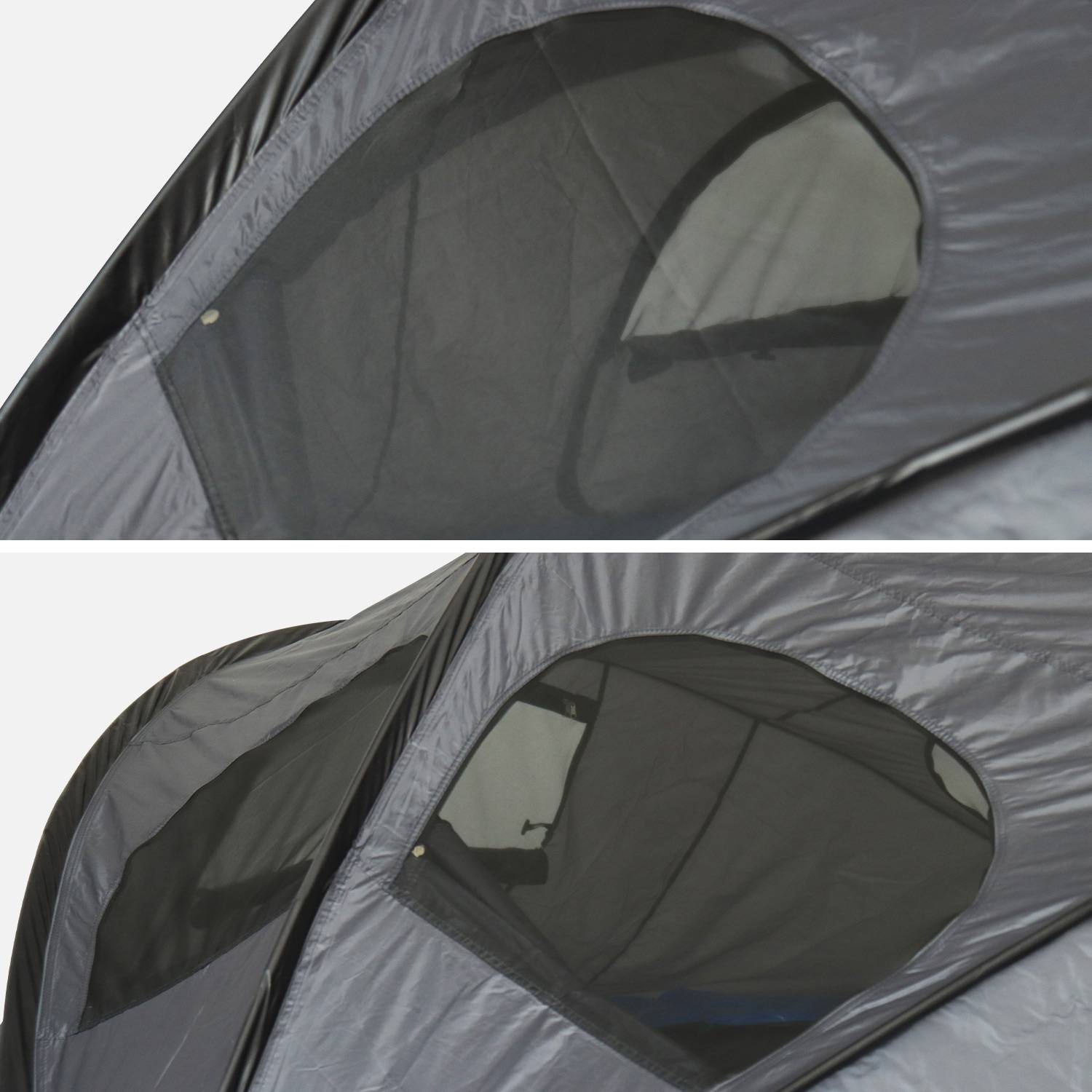 Tente de camping pour trampoline Ø430cm (filet intérieur et extérieur) polyester, traité anti UV, 2 portes, 4  fenêtres & sac de transport,sweeek,Photo4