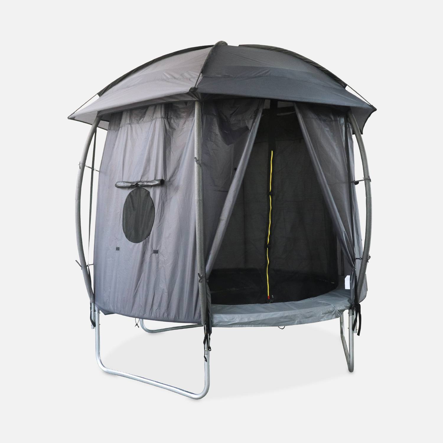 Tente de camping pour trampoline, cabane, polyester, traité anti UV, 1 porte, 3  fenêtres et sac de transport,sweeek,Photo1