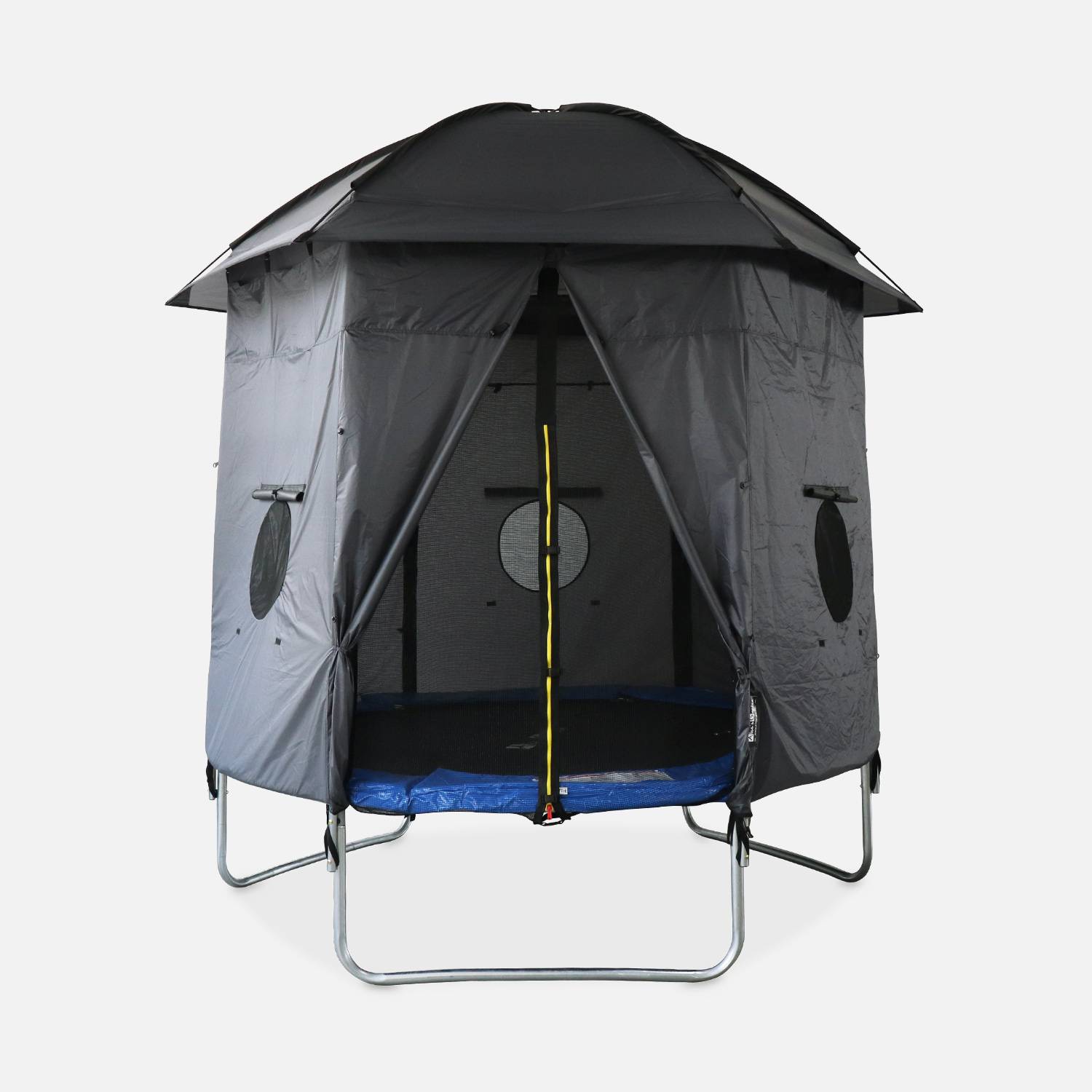 Tente de camping pour trampoline, cabane, polyester, traité anti UV, 1 porte, 3  fenêtres et sac de transport,sweeek,Photo2