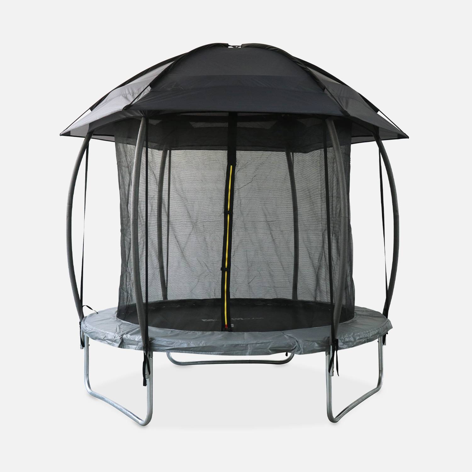 Tente de camping pour trampoline, cabane, polyester, traité anti UV, 1 porte, 3  fenêtres et sac de transport,sweeek,Photo4