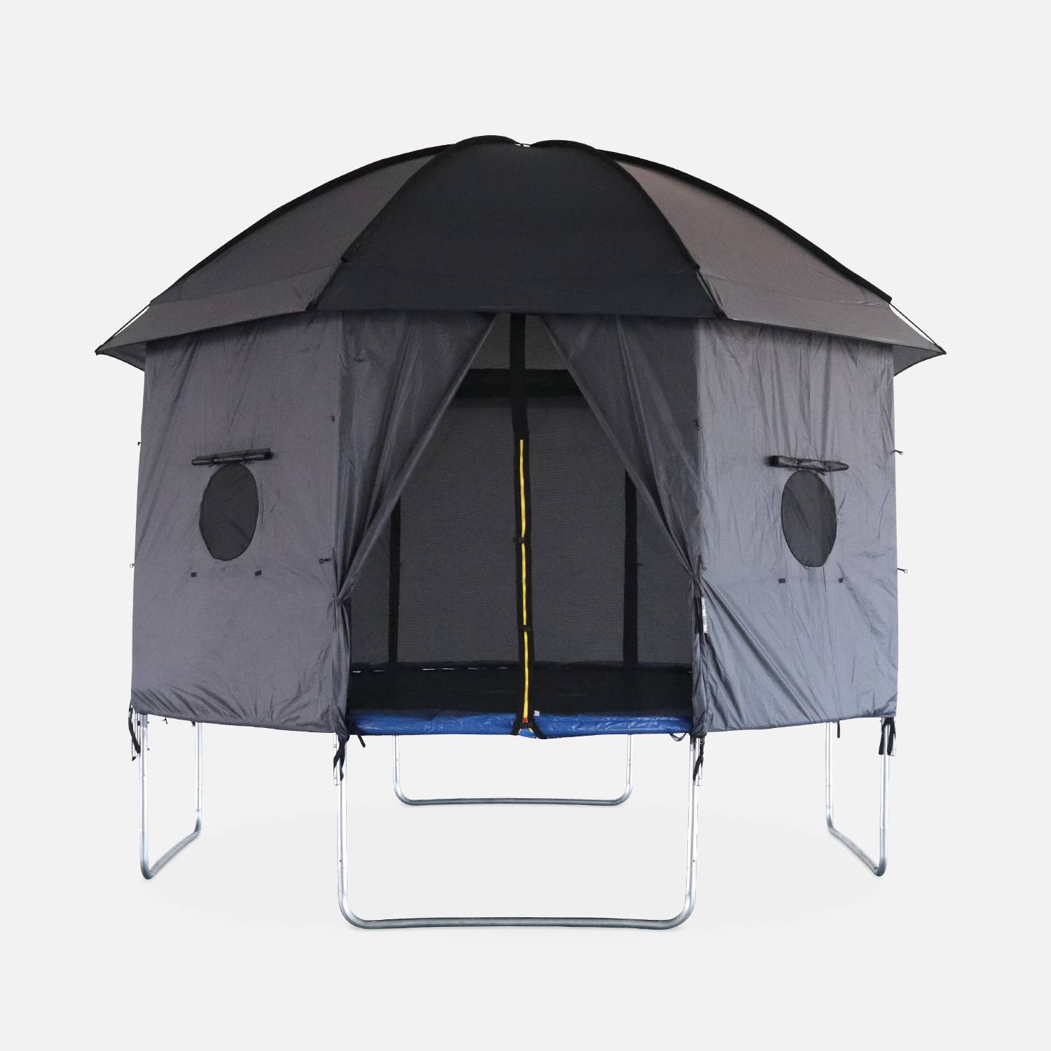 Tente de camping pour trampoline, cabane, polyester, traité anti UV, 1 porte, 3  fenêtres et sac de transport,sweeek,Photo2