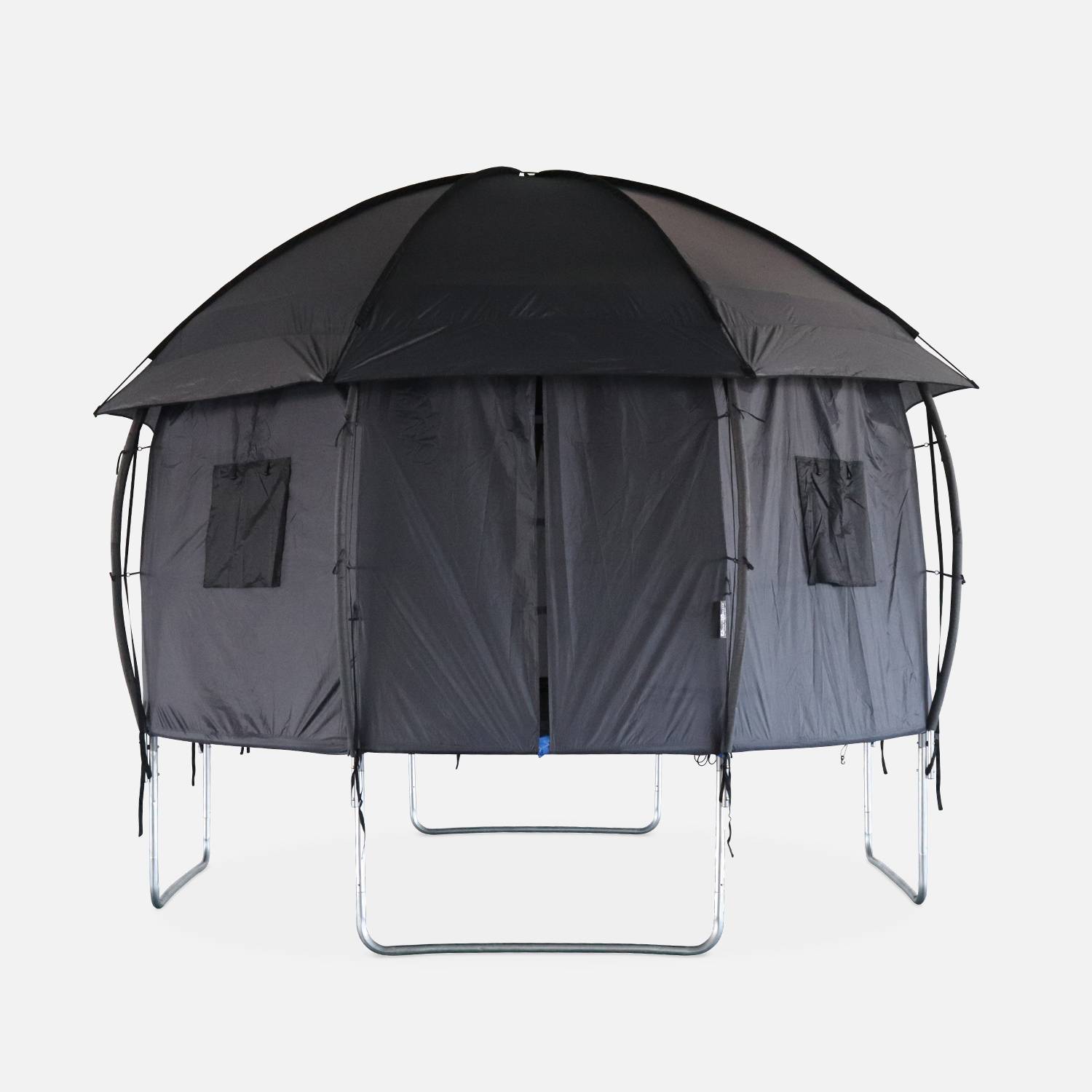 Tente de camping pour trampoline, cabane, polyester, traité anti UV, 1 porte, 3  fenêtres et sac de transport,sweeek,Photo3