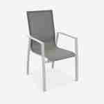 Coppia di sedie Washington Bianco/ Marrone Talpa in alluminio bianco e textilene colore marrone talpa, impilabili Photo2