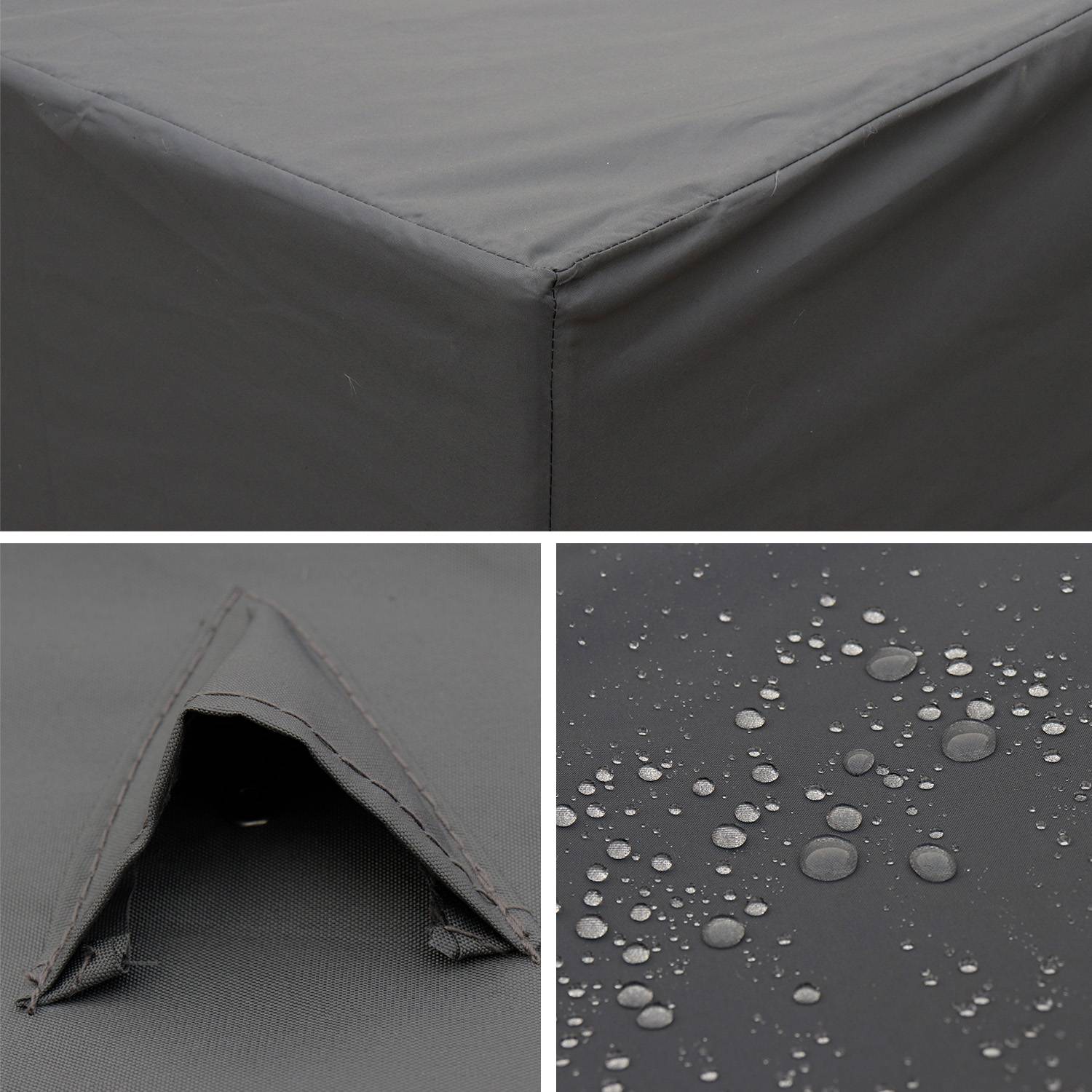 Conjunto de capas de proteção cinzentas escuras para mobiliário de jardim Tripoli e Verona - Quatro capas, lona Oxford, poliéster revestido a PA Photo4