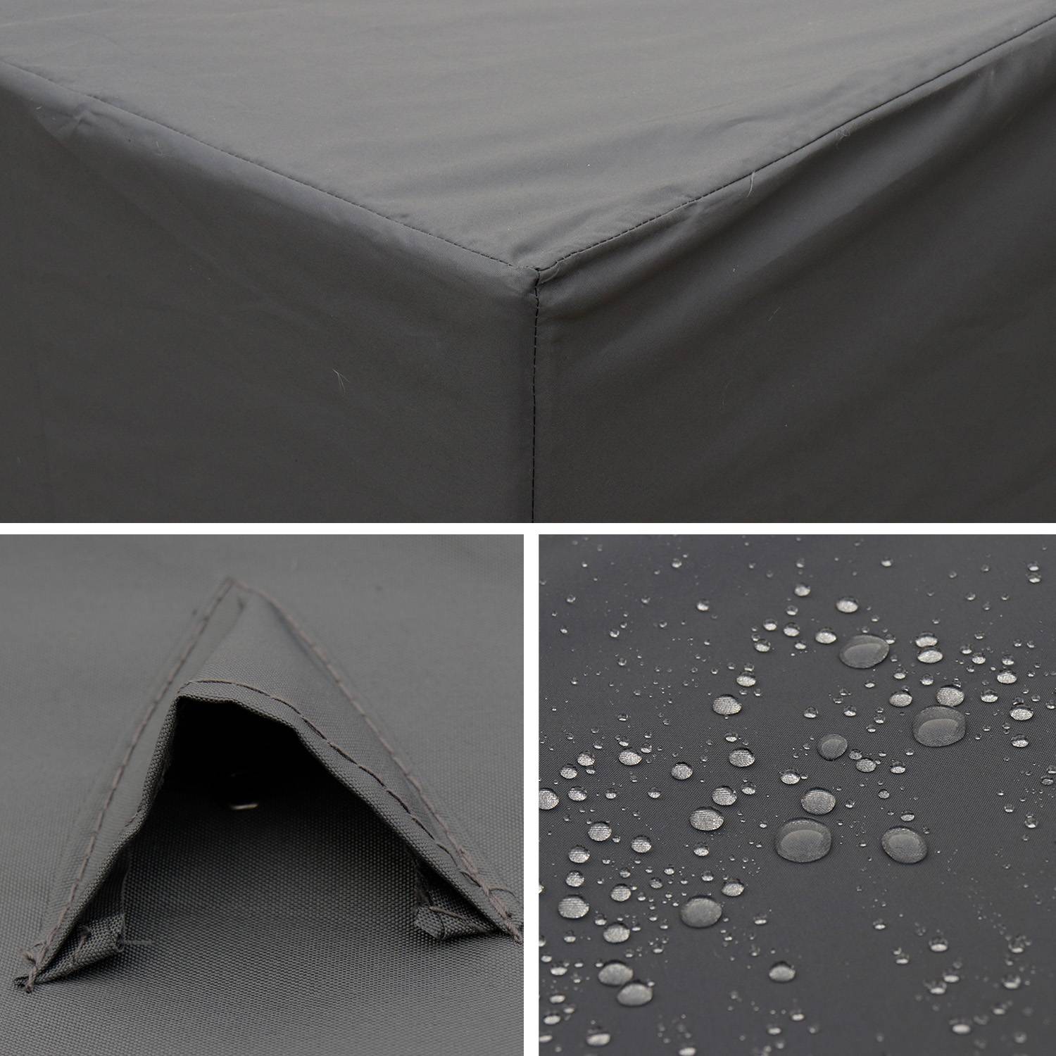 Protective covers for Alba, Caligari, Romini and Vinci garden sofa set, dark grey. Water-resistant Photo4