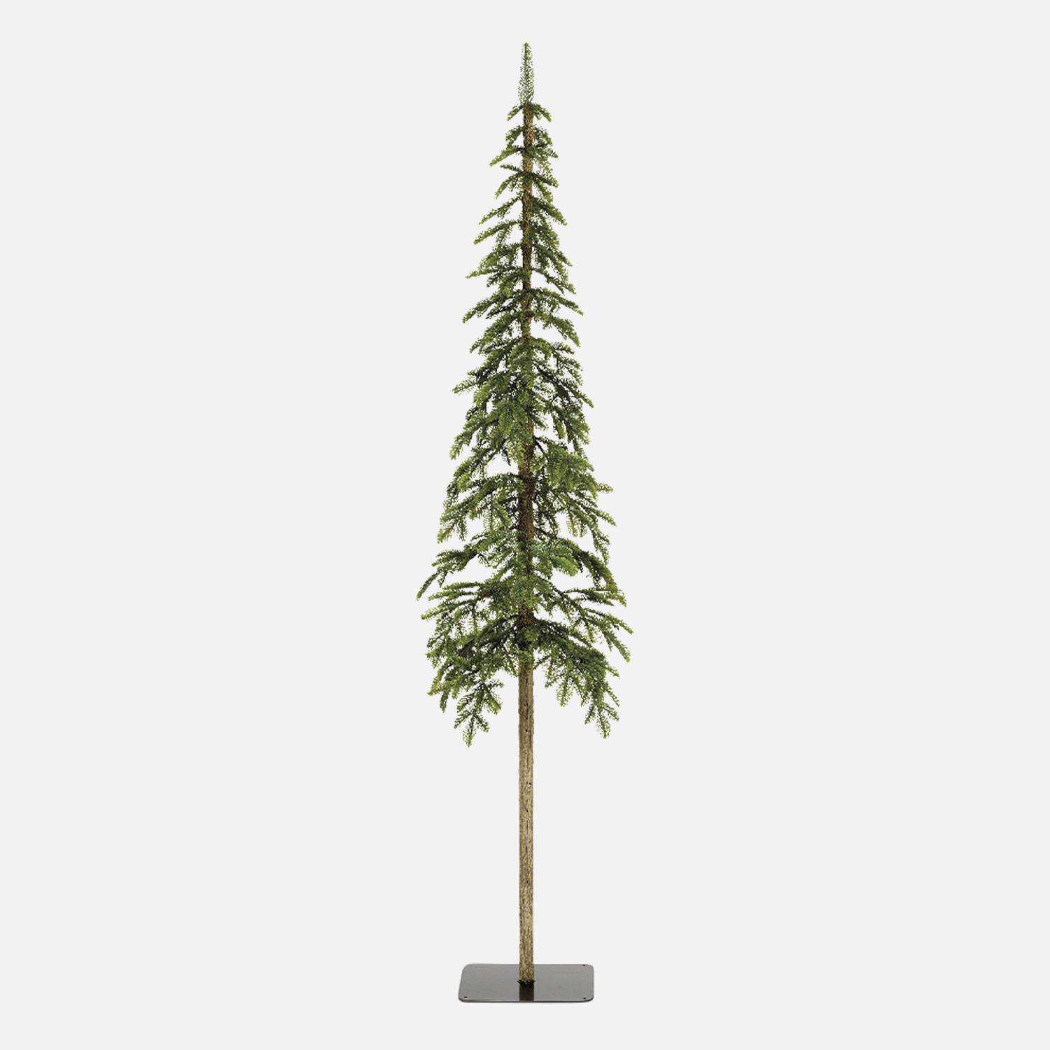Künstlicher Weihnachtsbaum 210 cm ALBERTA, fein, konische Spitze, langer gerader Stamm, wahrheitsgetreues Aussehen, inklusive Ständer,sweeek,Photo1