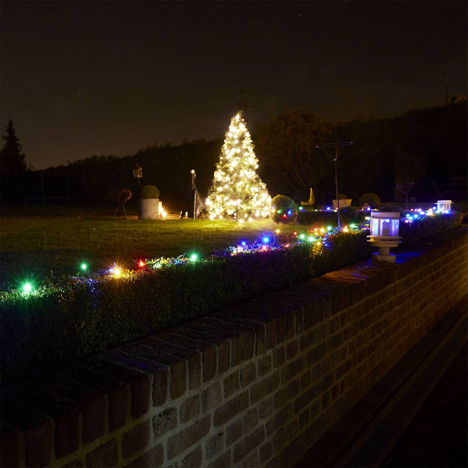 Solar-Weihnachtslichterkette für draußen 15 m lang, 150 mehrfarbige LEDs, 8 Einstellungen Photo7