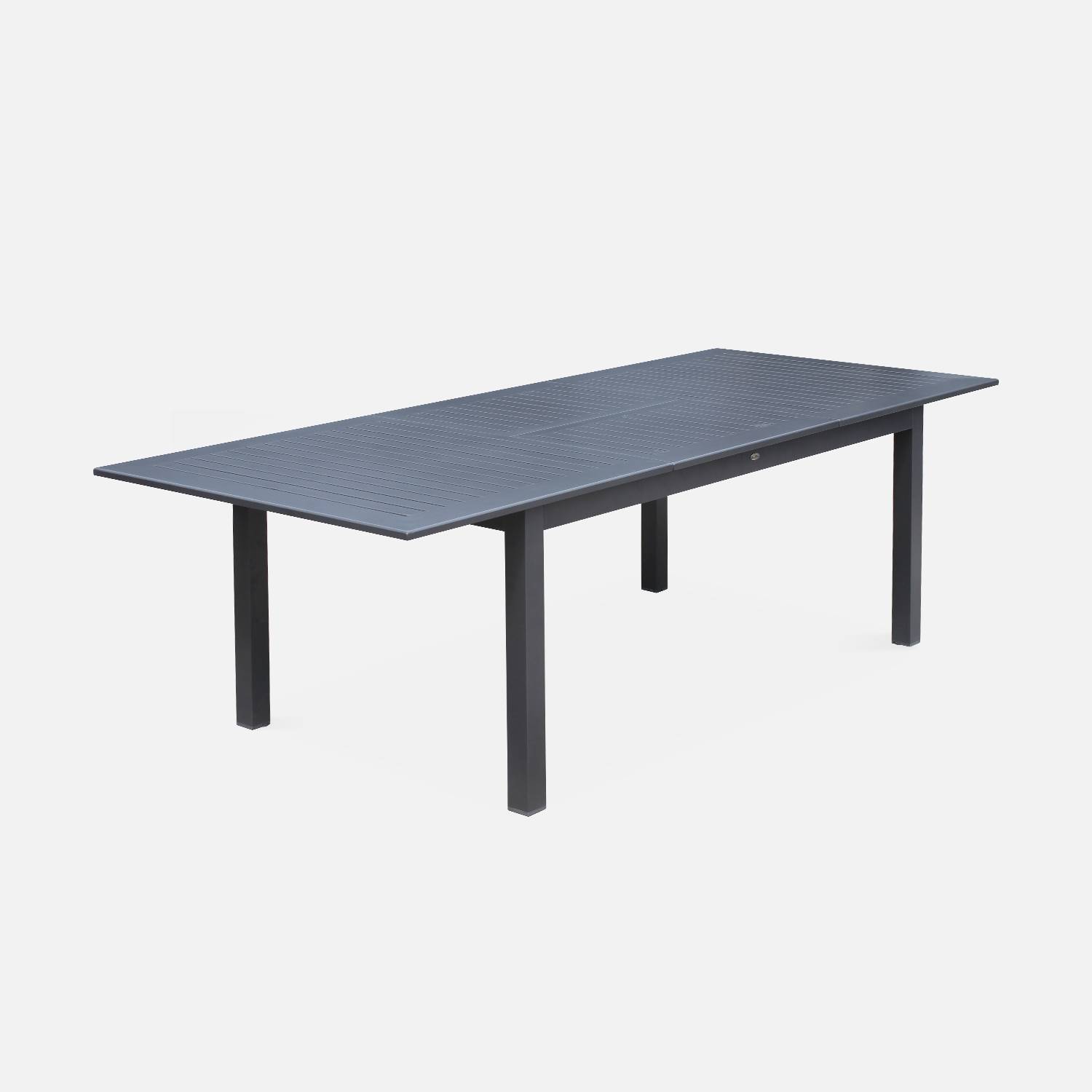 Ausziehbarer Tisch - Chicago Dunkelgrau - Aluminiumtisch 175/245cm mit Tischverlängerung Photo1