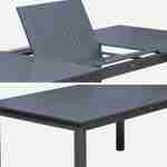 Ausziehbarer Tisch - Chicago Dunkelgrau - Aluminiumtisch 175/245cm mit Tischverlängerung Photo5