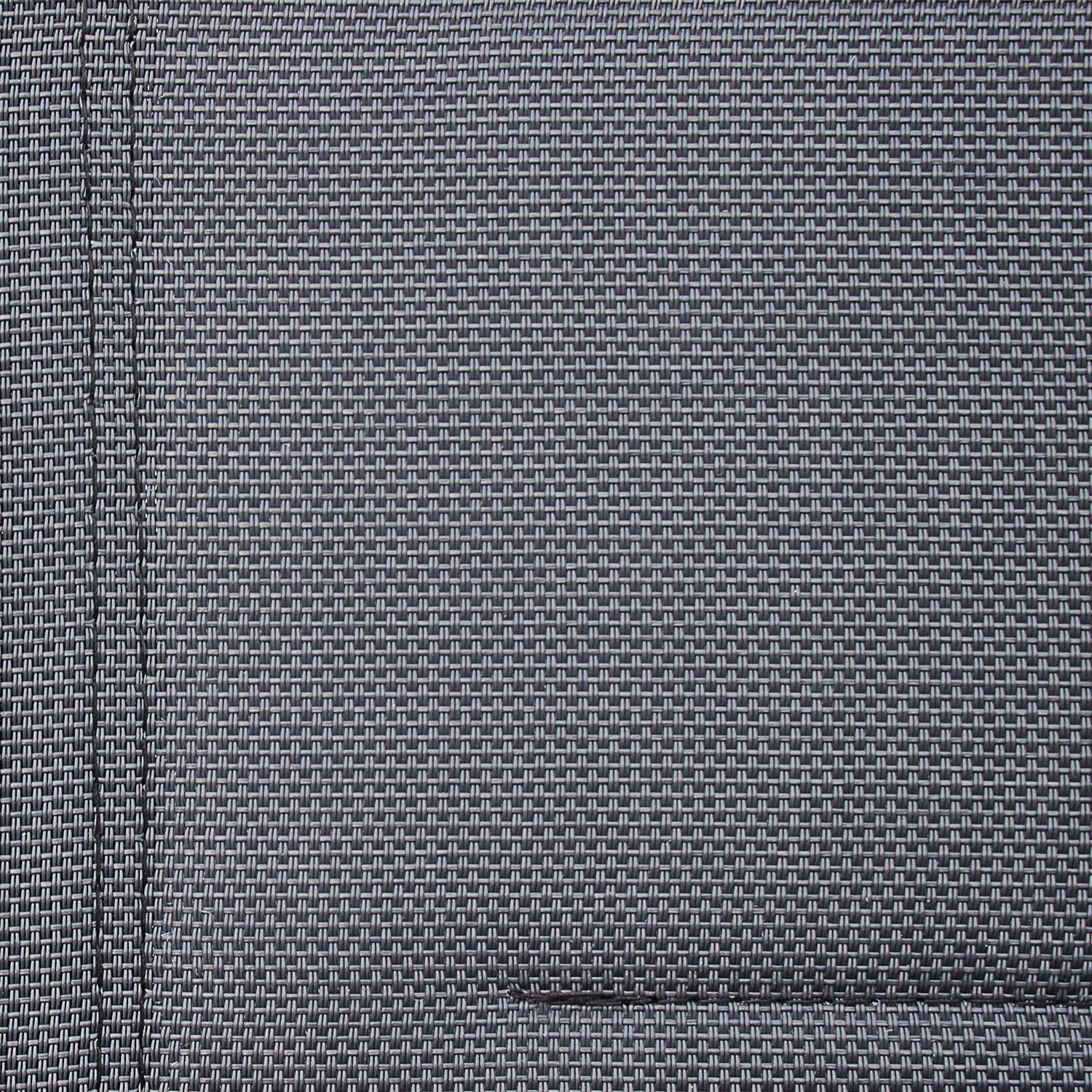Coppia di sedie Chicago/Odenton in alluminio e textilene colore grigio scuro,sweeek,Photo5
