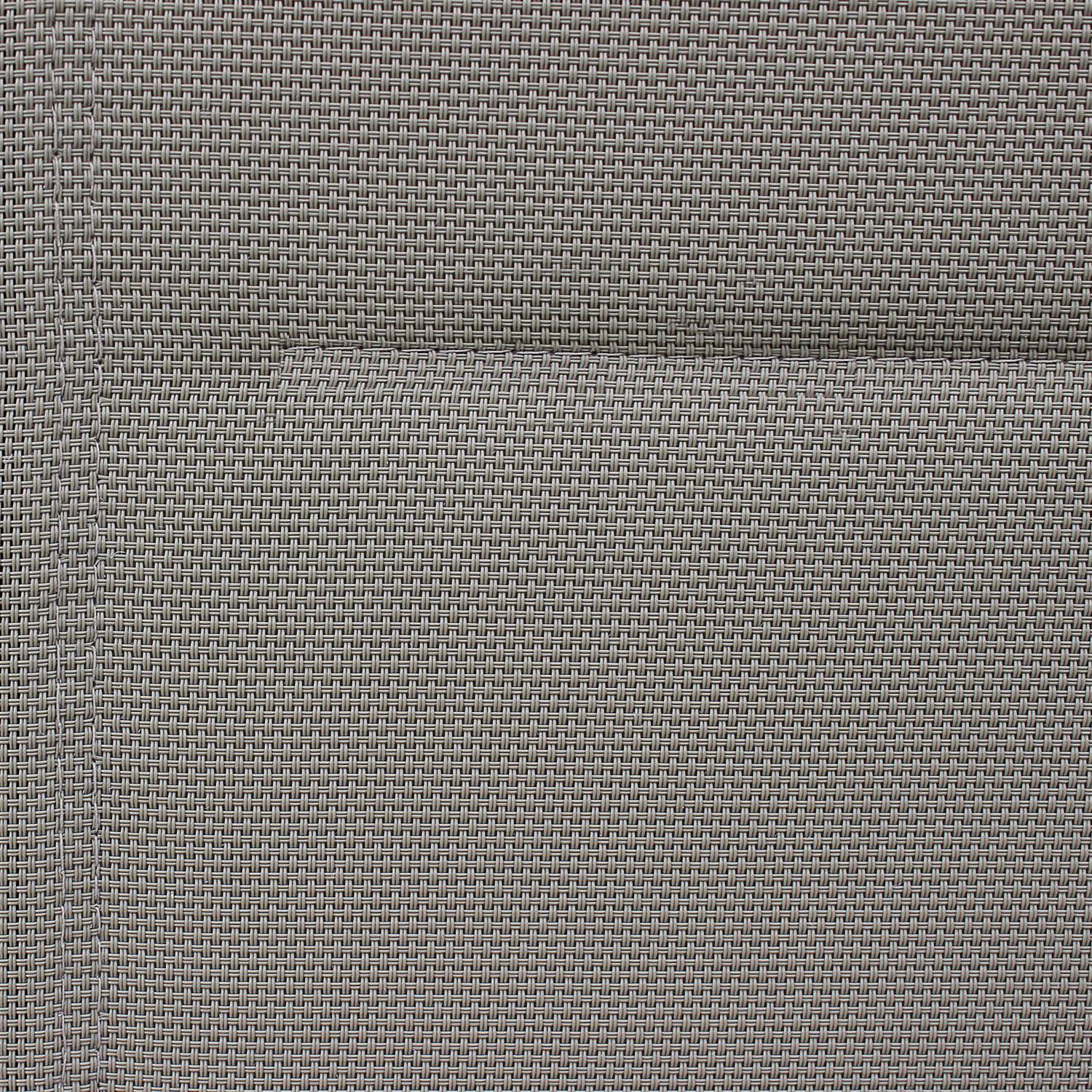 Coppia di sedie Chicago/Odenton in alluminio bianco e textilene colore marrone talpa,sweeek,Photo7